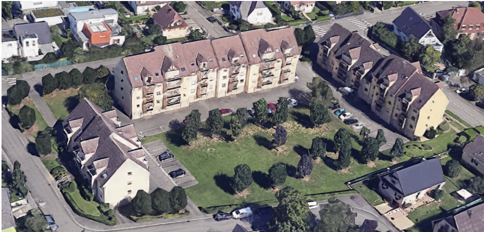 Copropriété résidentielle avec espaces verts, PPPT réalisé par Strat Eco